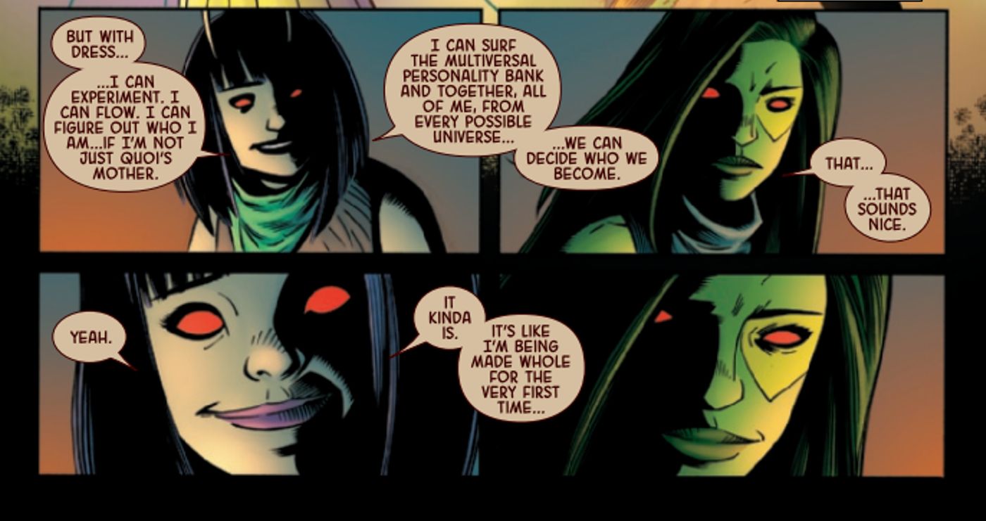 Mantis Explains Dress to Gamora