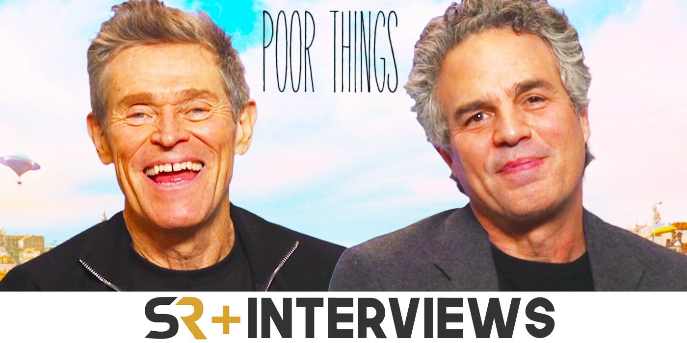 Poor Things Mark Ruffalo & Willem Dafoe interview header