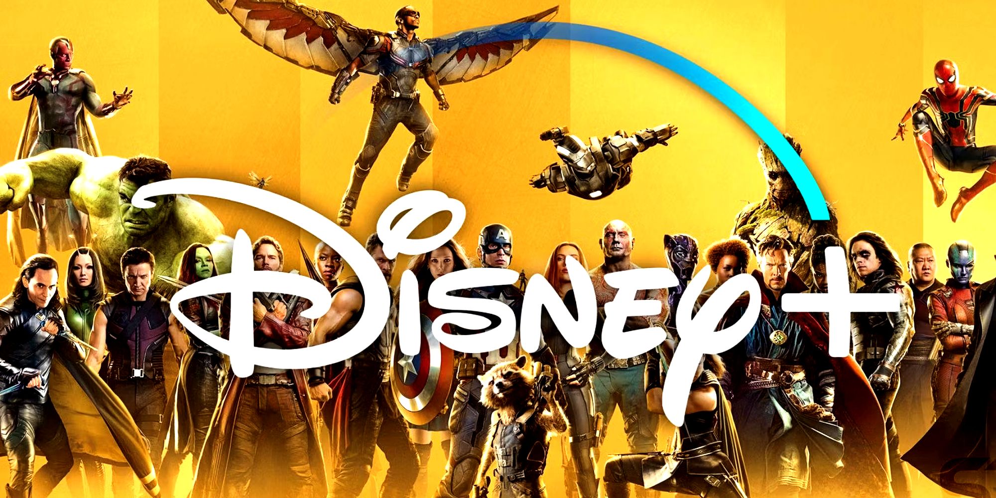 Marvel Cinematic Universe Characters & MCU Disney+ Logo