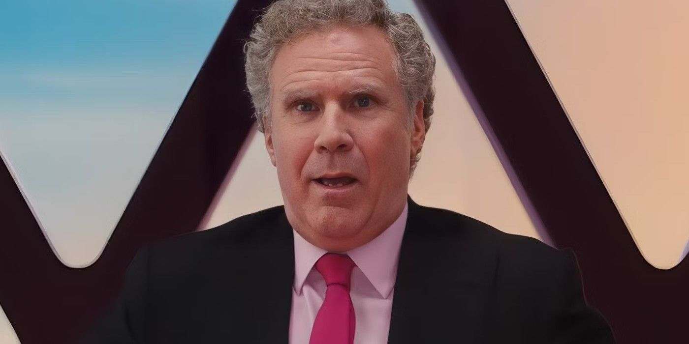 Will Ferrell as Mattel boss looking excited in Barbie