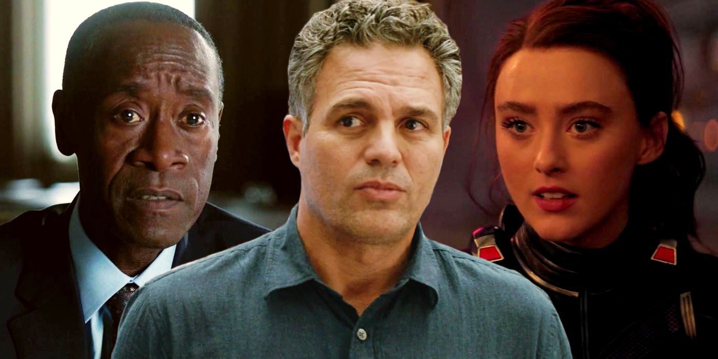 James Rhodey (Don Cheadle) in Secret Invasion, Bruce Banner (Mark Ruffalo) in Avengers: Endgame, and Cassie Lang (Kathryn Newton) in Ant-Man & The Wasp Quantumania