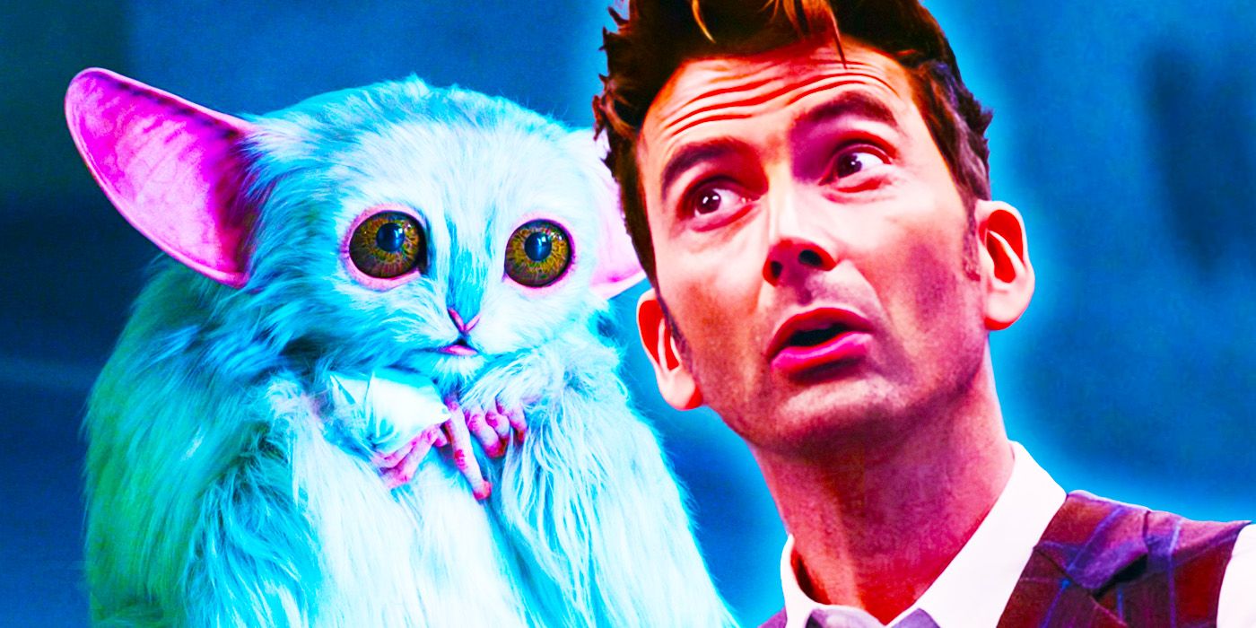 Meep and David Tennant in Doctor Who