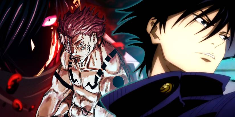 Megumi and Sukuna in his true form from Jujutsu Kaisen
