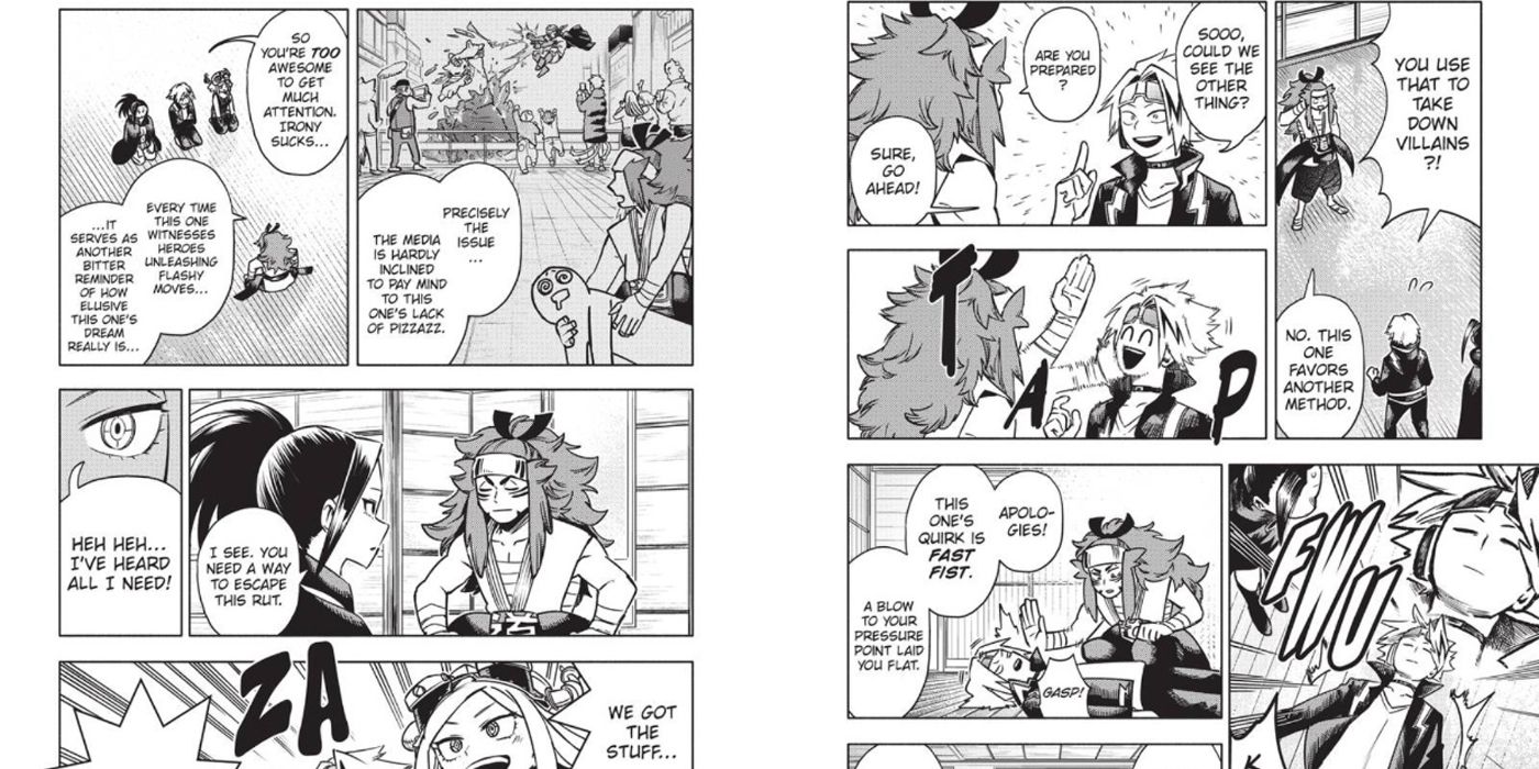 My Hero Academia: Team-Up Missions: Blackbelt explains how he takes down villains.