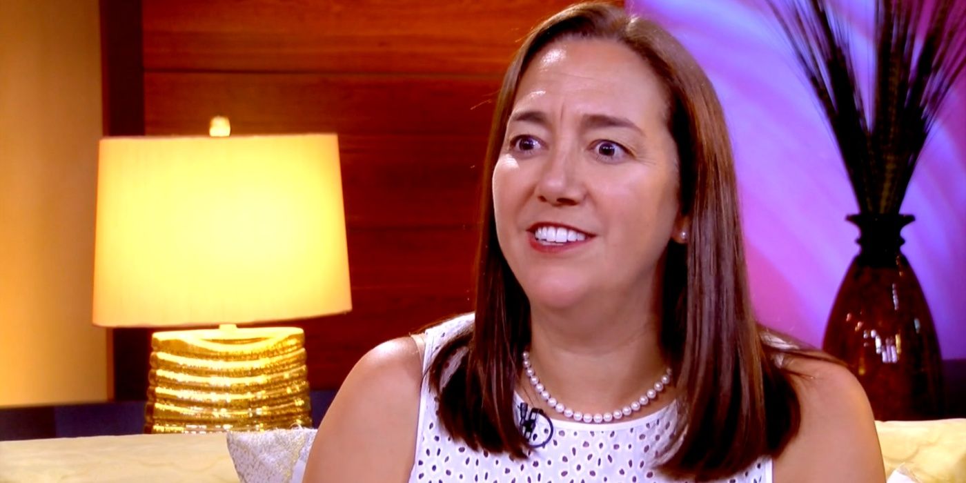 The real Erin Gruwell giving an interview on PBS