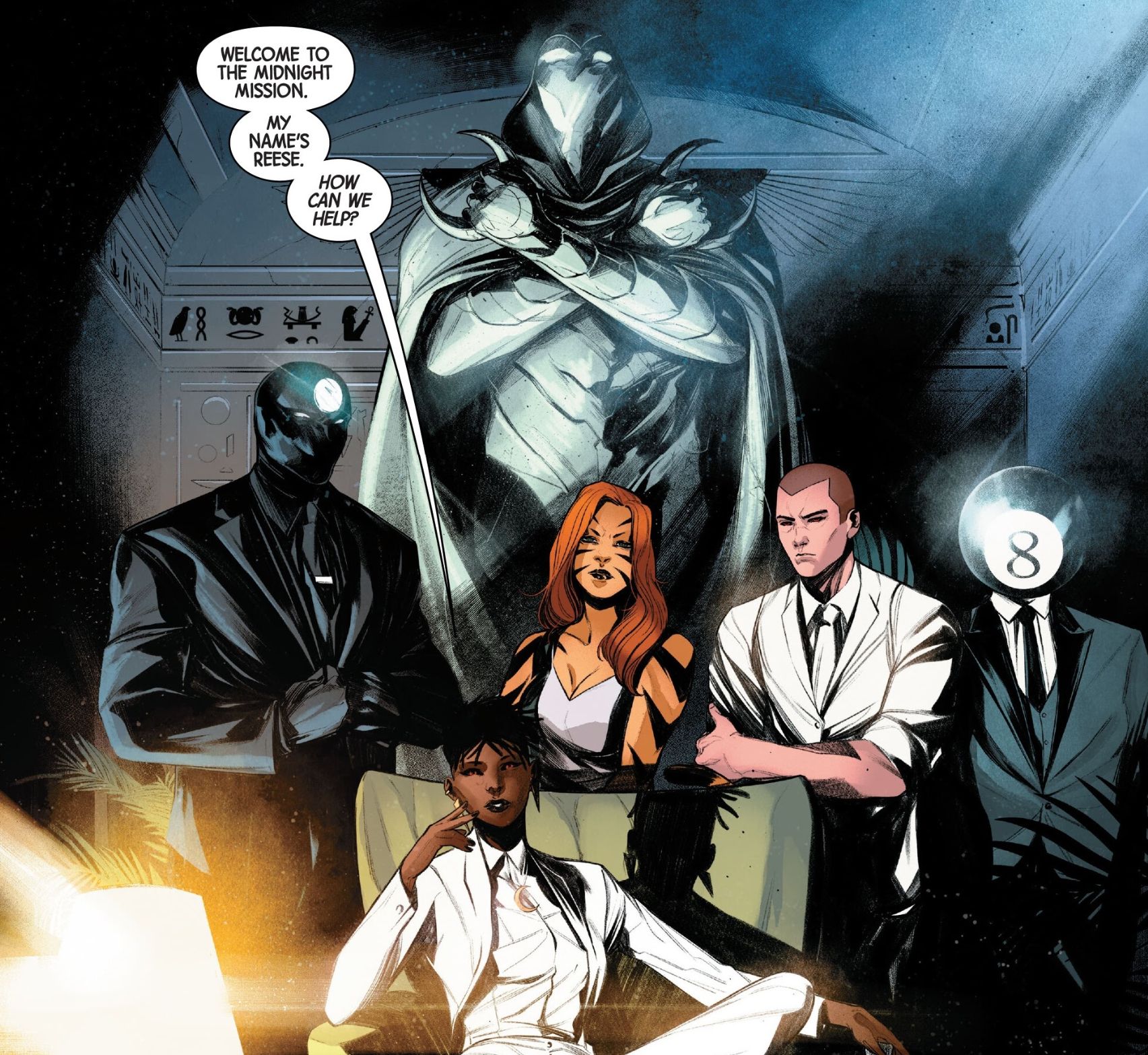 Moon Knight’s friends in the Midnight Mission continue his work, honoring his legacy.