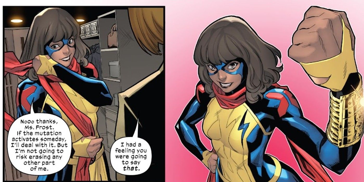 Ms. Marvel tells Emma Frost she doesn't want to change