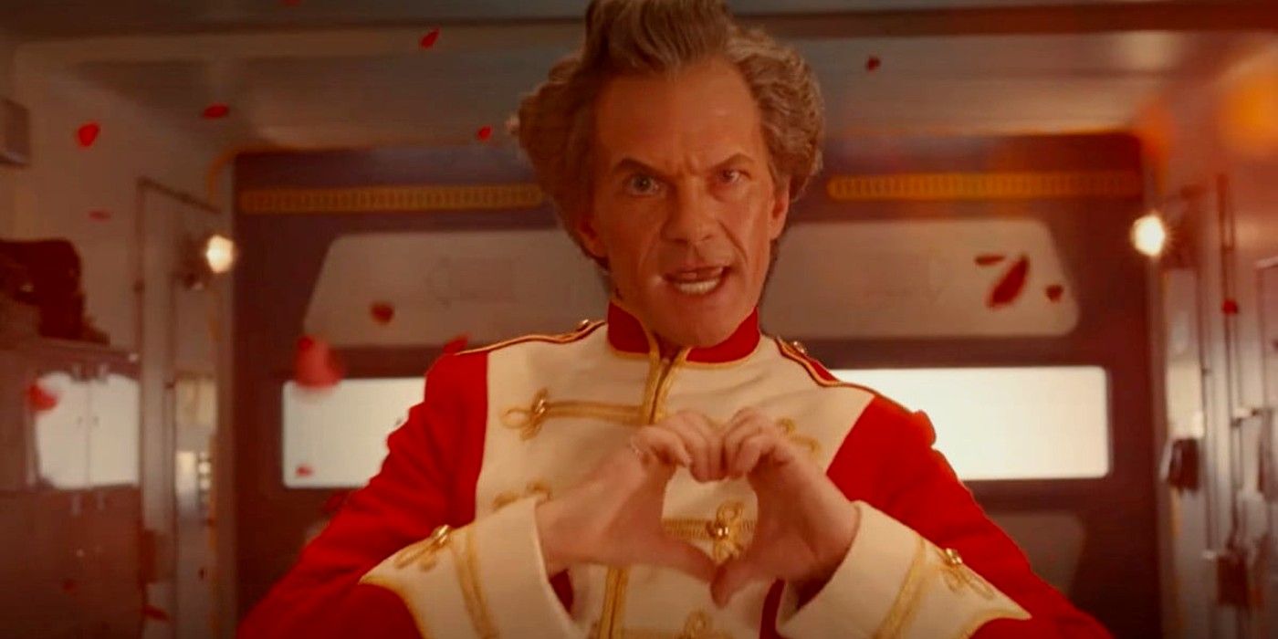Neil Patrick Harris as the Toymaker making a heart symbol in Doctor Who