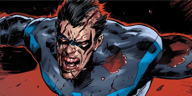 Nightwing as a zombie in DCeased