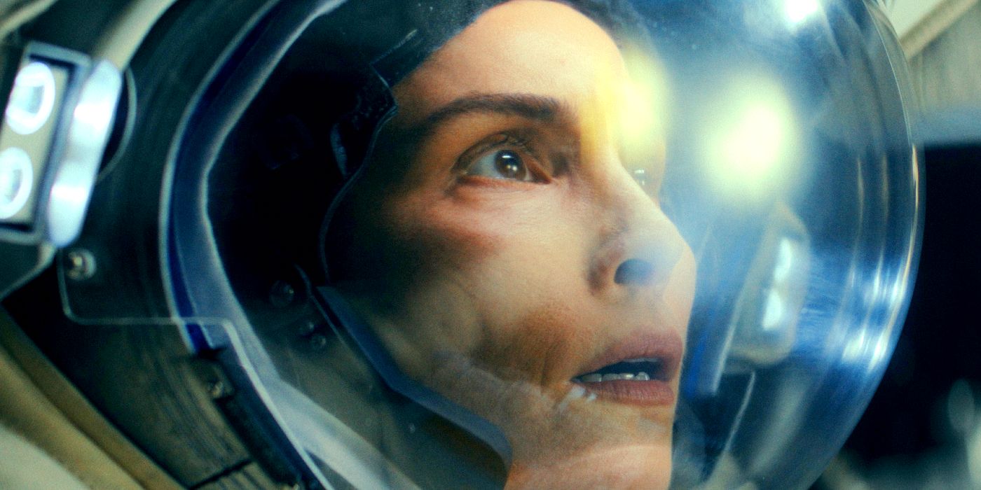 Noomi Rapace as Jo Looking Shocked While in Space Wearing an Astronaut Helmet in Constellation -1