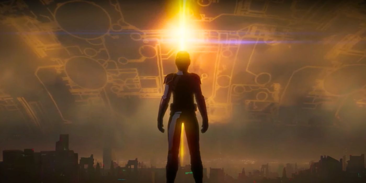 Nova Corp Nebula (voiced by Karen Gillan) on Xandar in What If Season 2