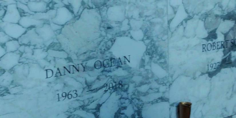 Danny Ocean's tombstone in Ocean's 8