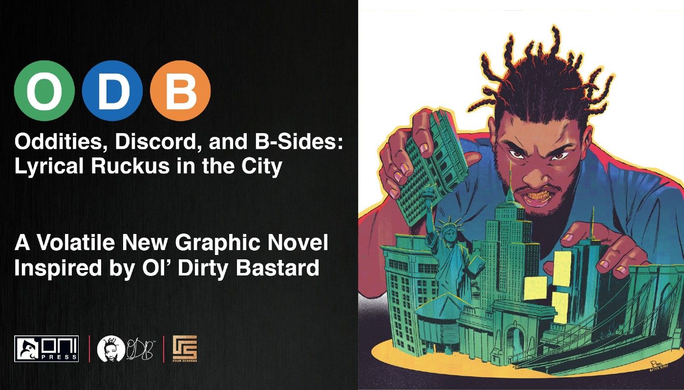 ODB: Oddities, Discord and B-Sides - Lyrical Ruckus in the City Header from Oni Press