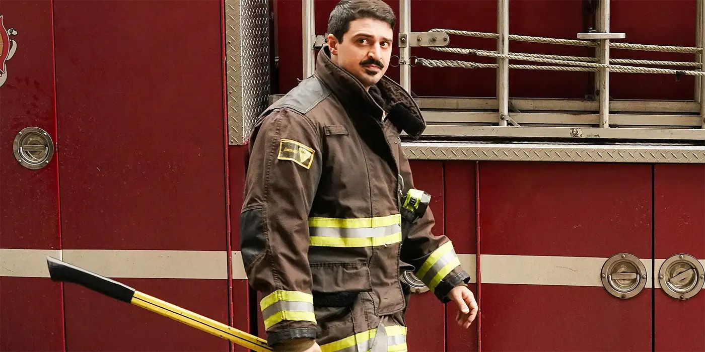 Otis walking with an axe in Chicago Fire