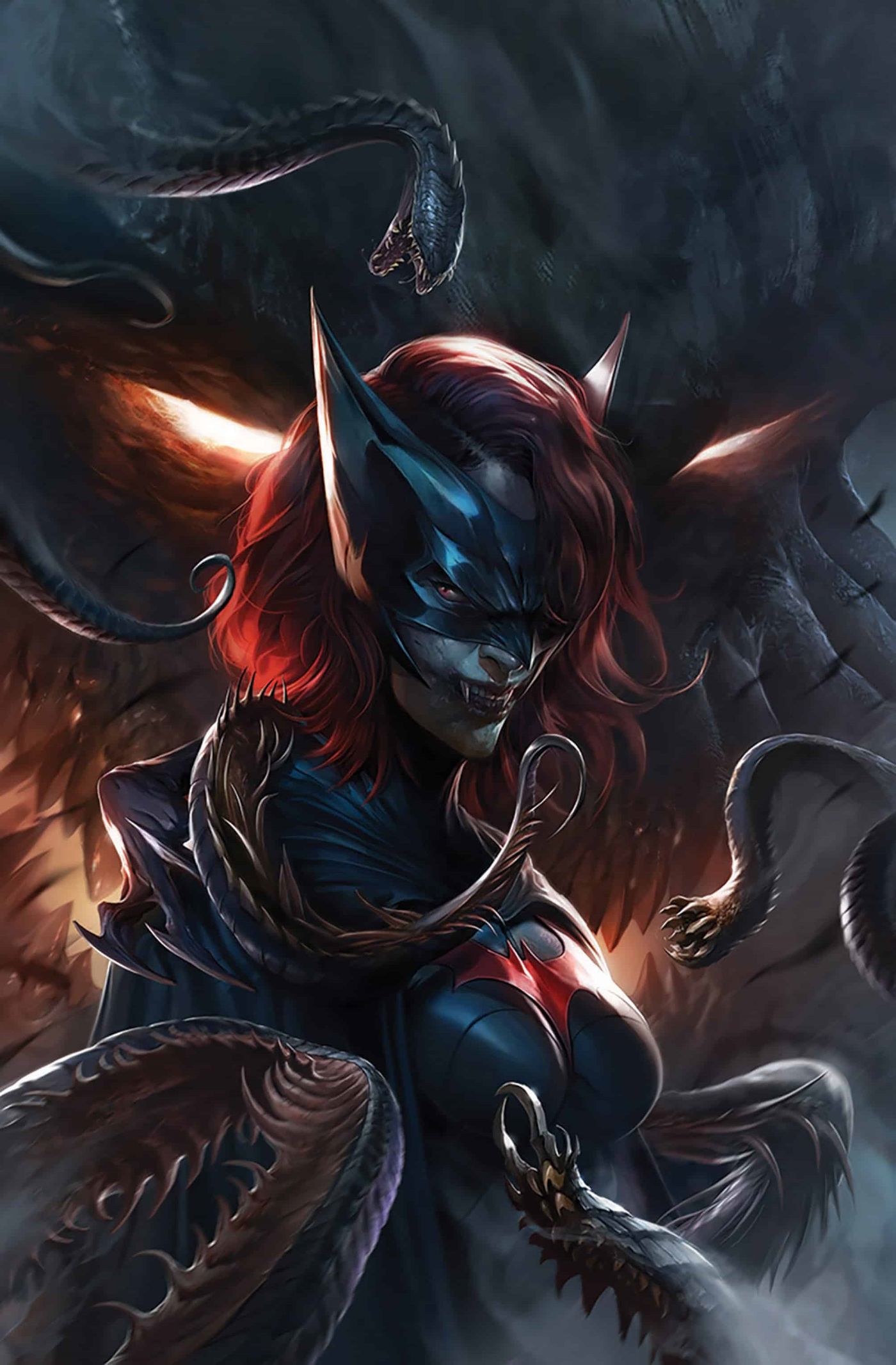 Outsiders-5- Kate Kane Standing Infront of Eldritch Being