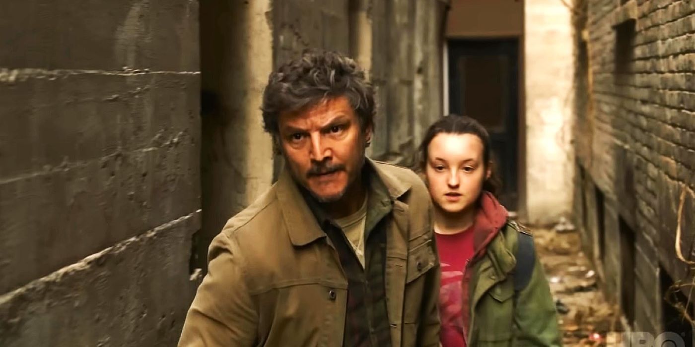 Pedro Pascal as Joel and Bella Ramsey as Ellie in The Last of Us TV series