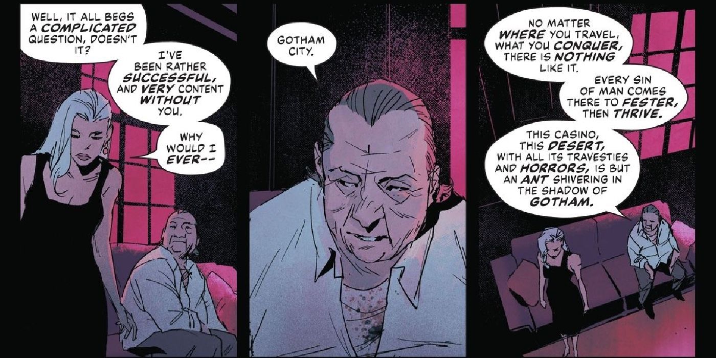 Penguin talks about conquering Gotham with his former lover
