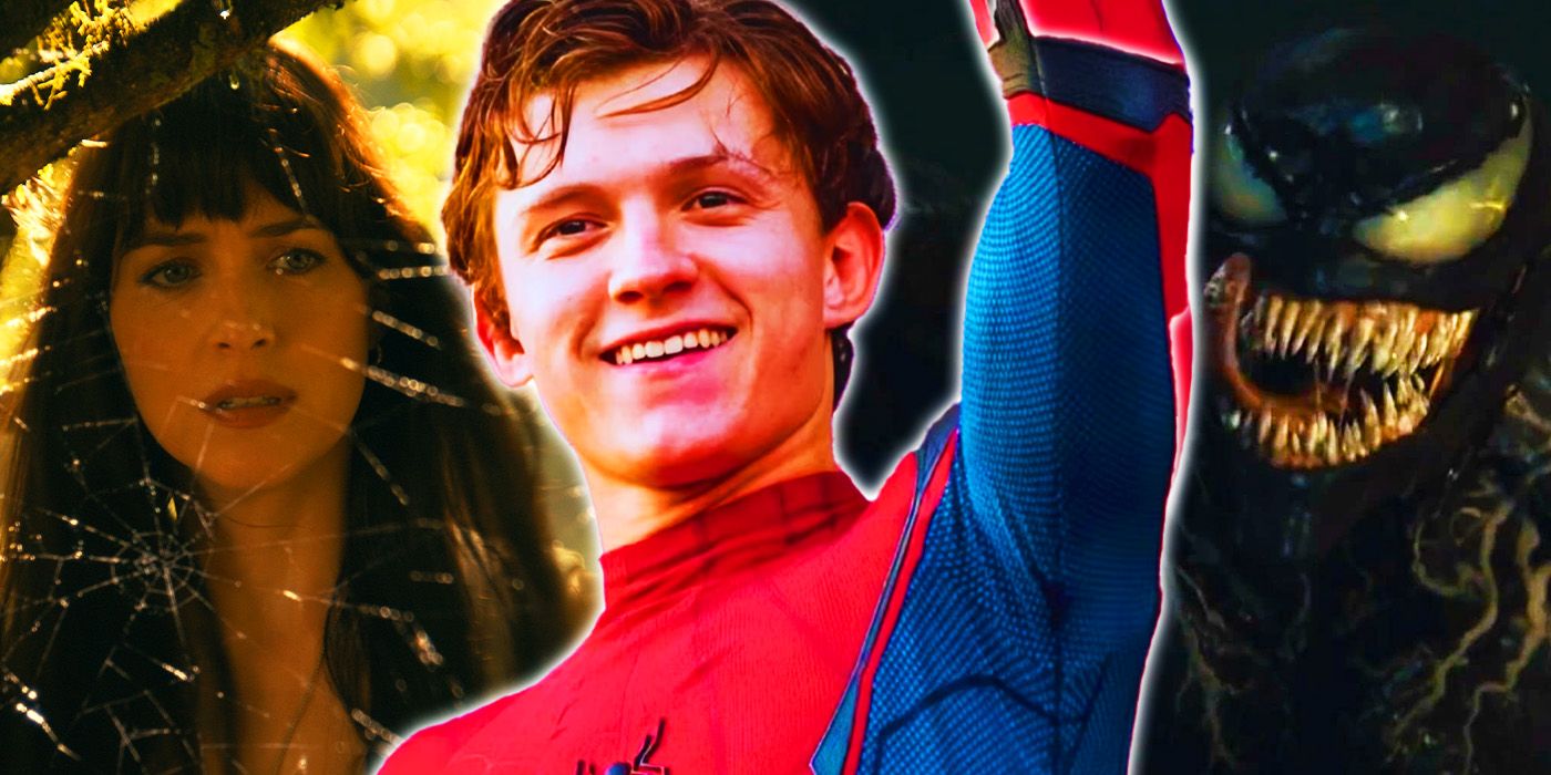 Peter Parker, Cassandra Webb and Venom in live-action