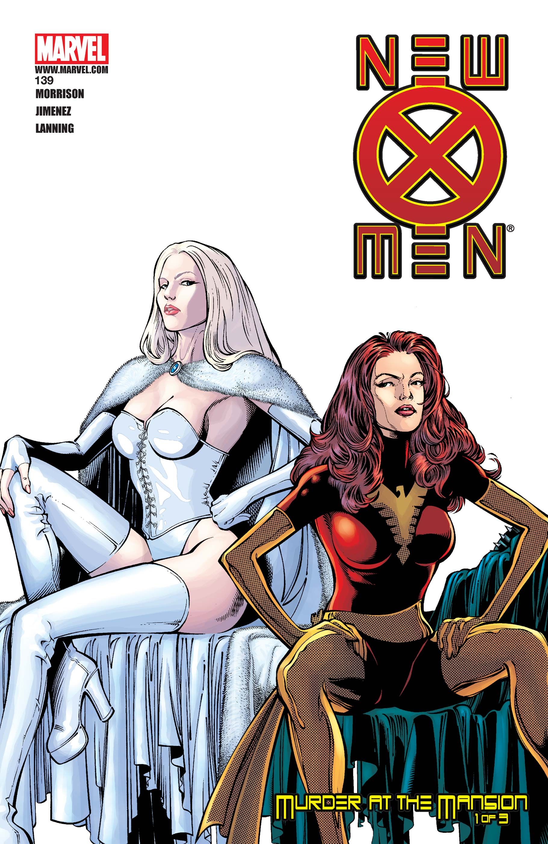 Emma Frost and Jean Grey as Dark Phoenix on Phil Jiminez's cover to New X-Men #139