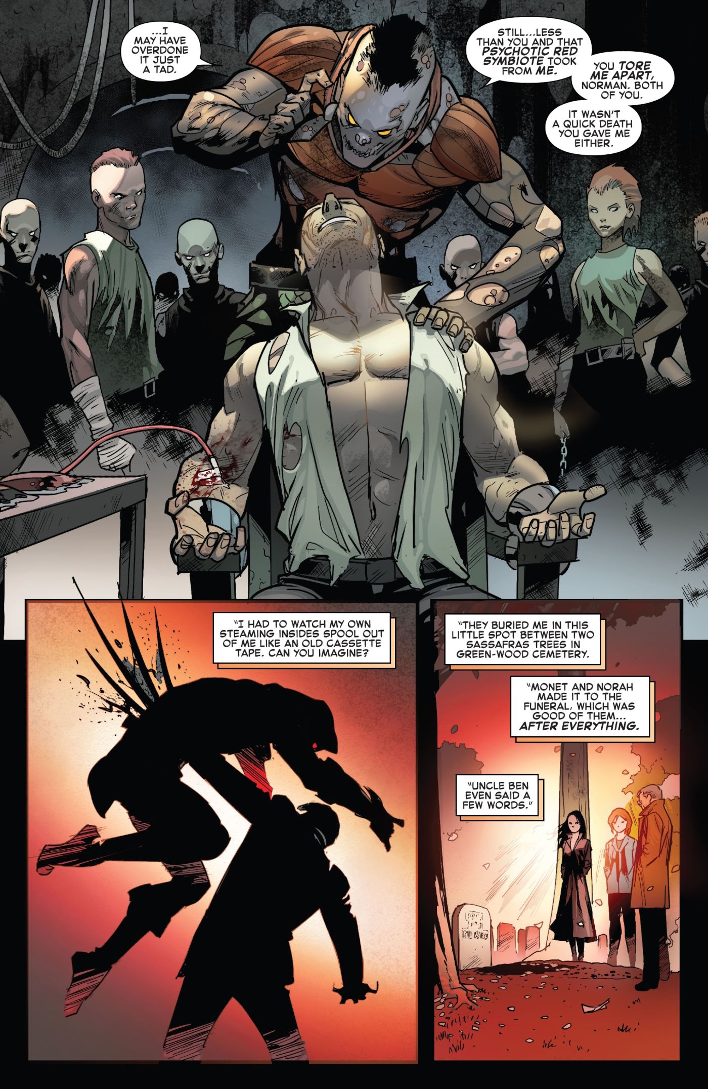Amazing Spider-Man #797, Norman Osborn kills Phil Urich