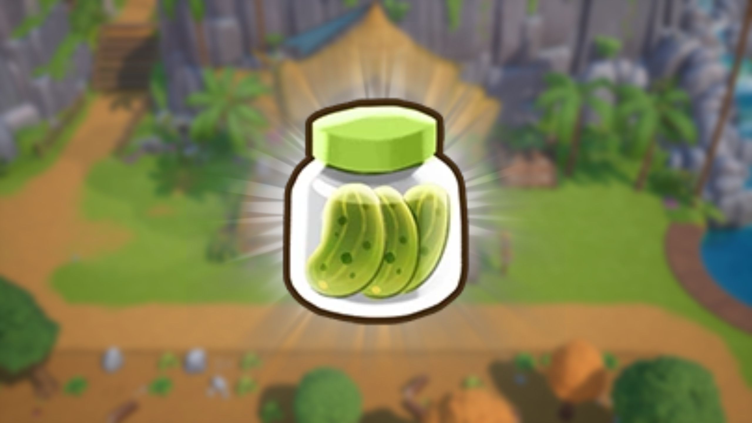 A render of green pickles from Coral Island
