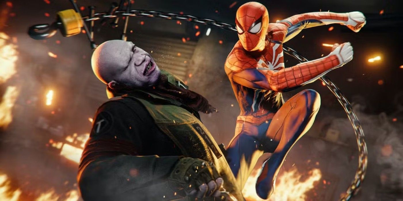 PlayStation PS4 PS5 Marvel's Spider-Man punches Tombstone