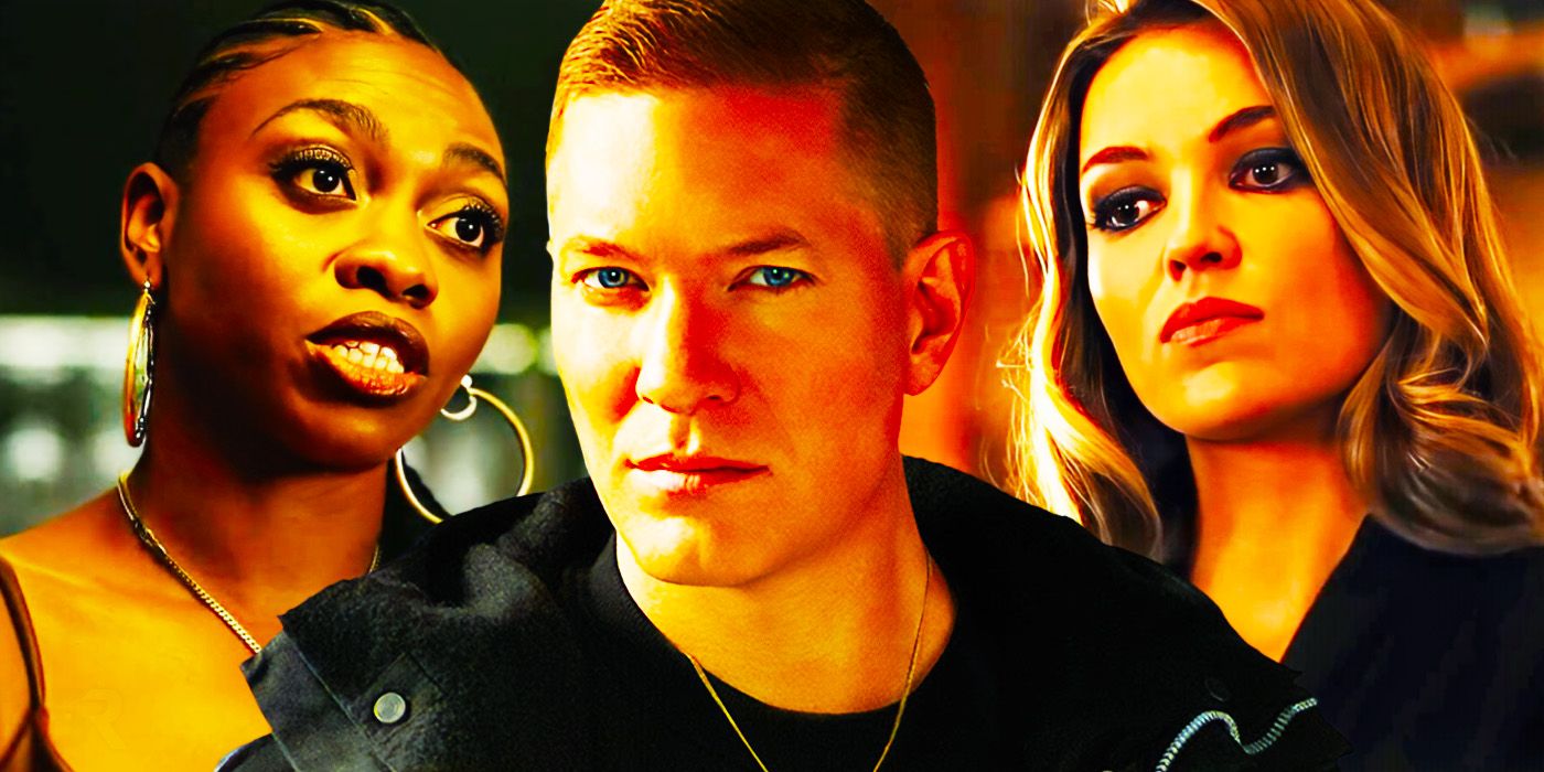 Shanti (Adrienne Walker), Tommy (Joseph Sikora) and Claudia (Lili Simmons) in Power Book IV: Force 