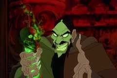 Rasputin with a relic with green magic in Anastasia