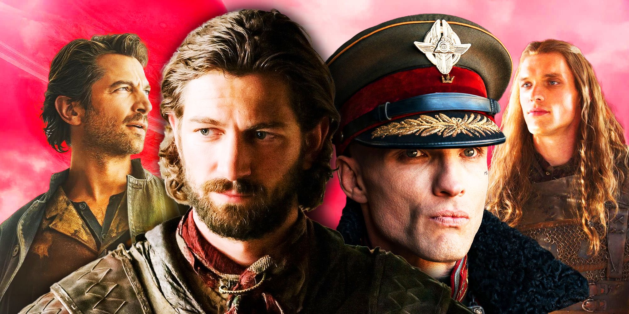 Collage of Michiel Huisman and Ed Skrein's characters in Game of Thrones & Rebel Moon