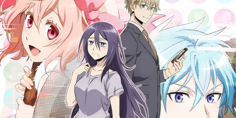 Recovery of an MMO Junkie anime key image focusing on the lead protagonist, her love interest, and their in-game personas.