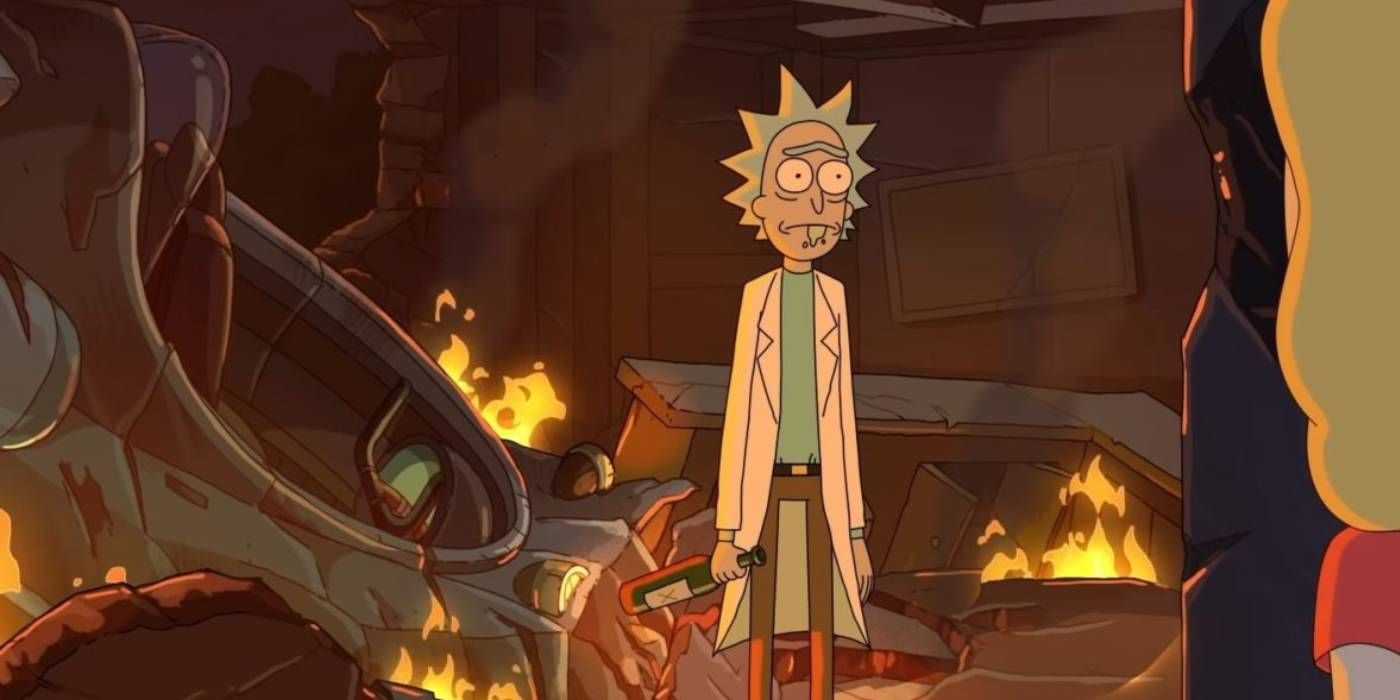 Rick and Morty Rick Crashes in Beth’s Garage