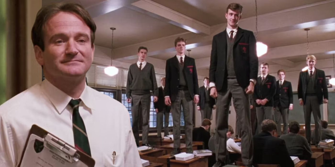 Robin Williams and Dead Poets Society montage.