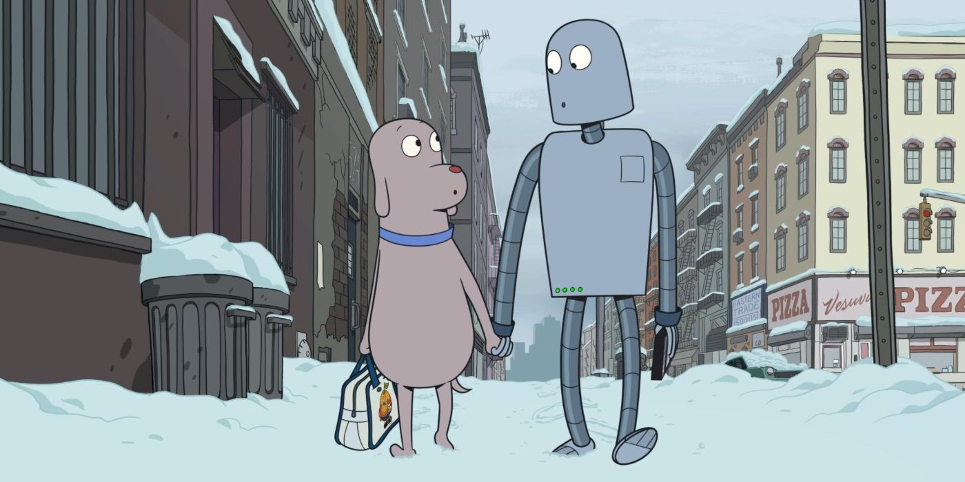 A snowy walk in Robot Dreams