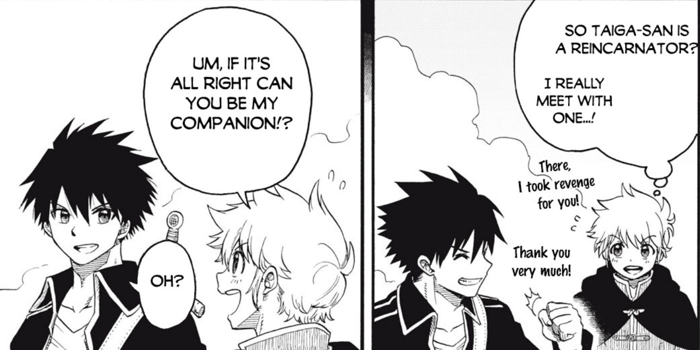 Rocco meets reincarnator Taiga in Everyone Is From Another World, Except Me!_