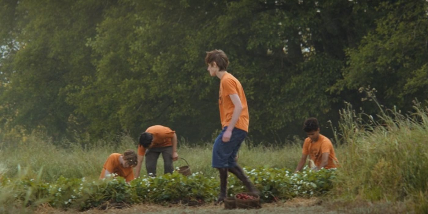 Satyrs working the fields at Camp Half-Blood in Percy Jackson episode 2