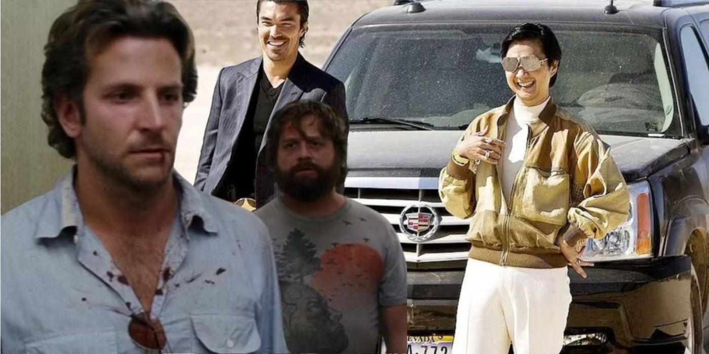 Collage of characters from The Hangover