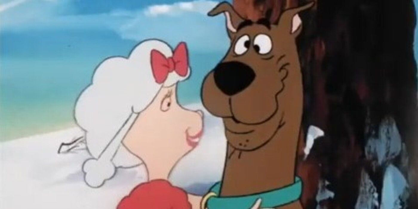A poodle flirting with Scooby-Doo in Scooby&rsquo;s Swiss Miss from The Richie Rich/Scooby-Doo Show: Season 1, Episode 8
