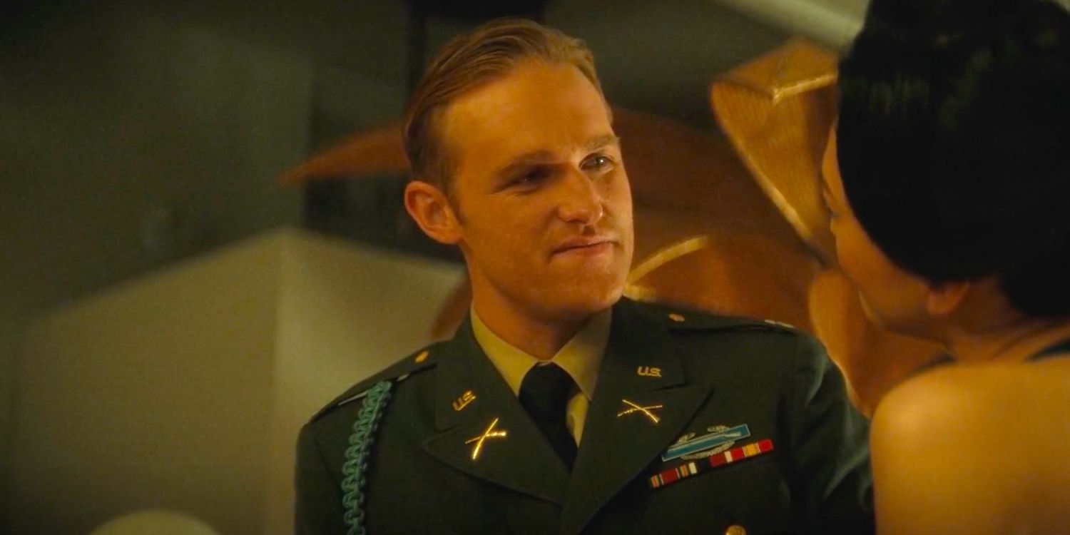 Wyatt Russell as young Lee Shaw in uniform in Monarch Legacy of Monsters episode 6.