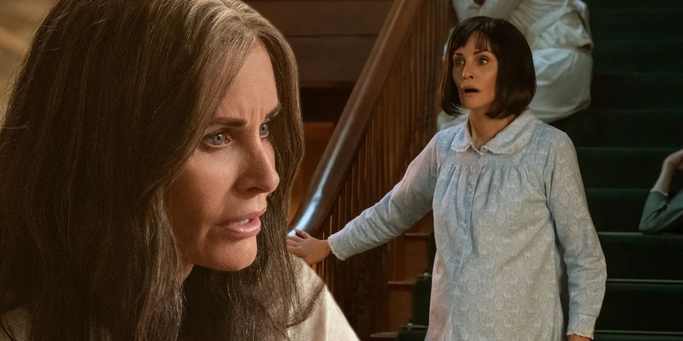 A composite image of Courteney Cox in Shining Vale