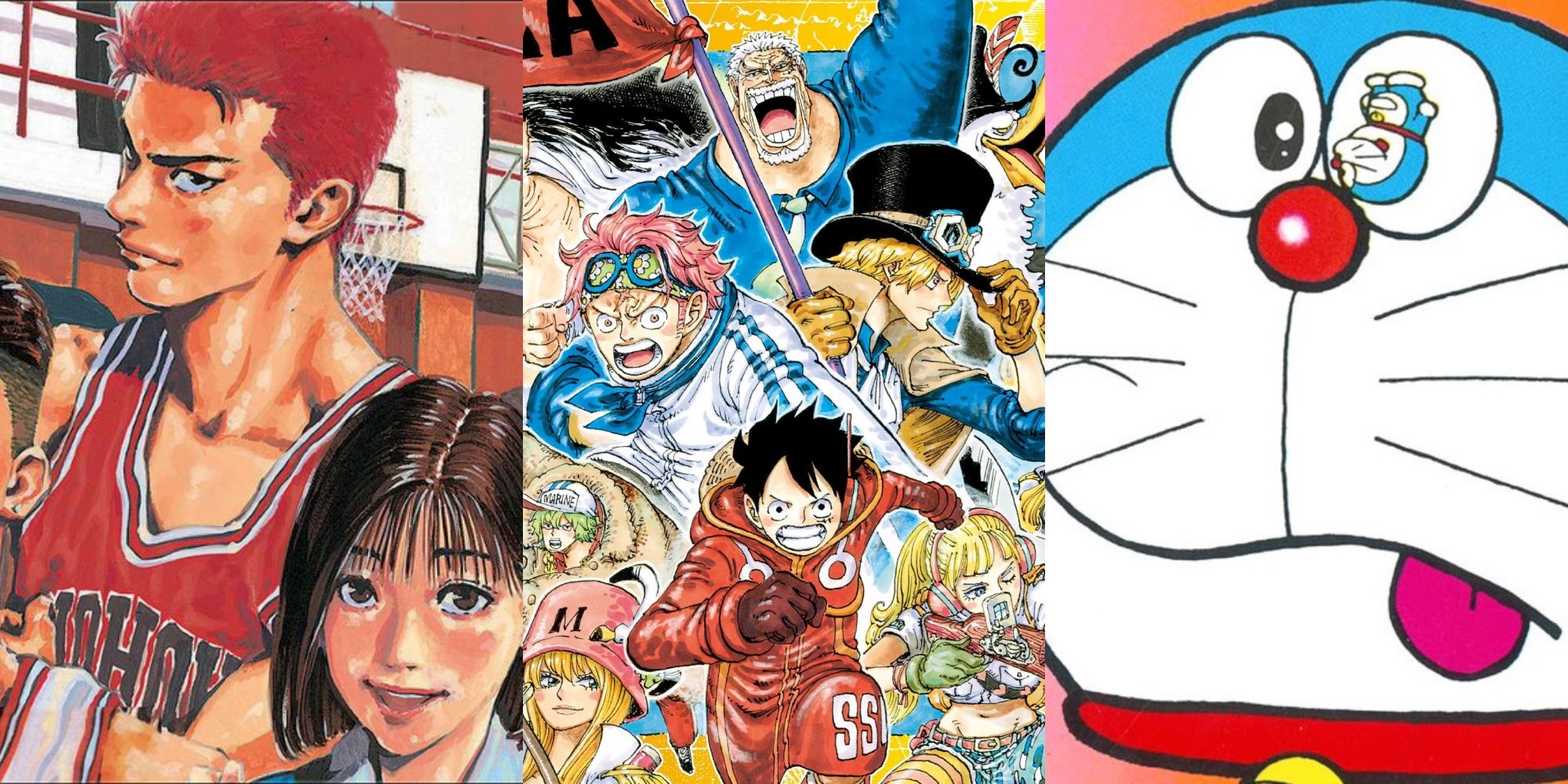 Slam Dunk, One Piece, and Doraemon