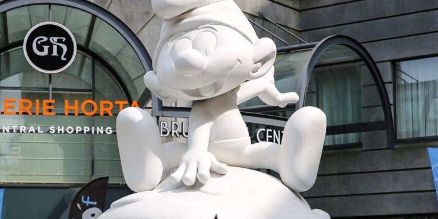 Smurfs Statue in Brussels, Belgium