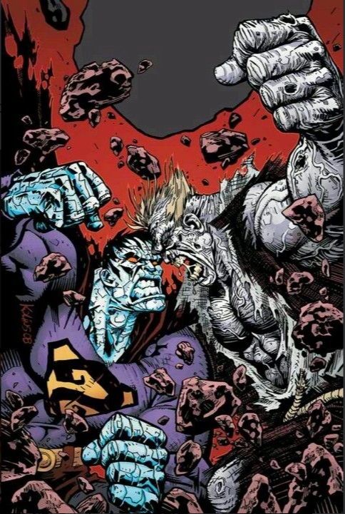 Solomon Grundy and Bizarro fighting from Solomon Grundy #1 comic