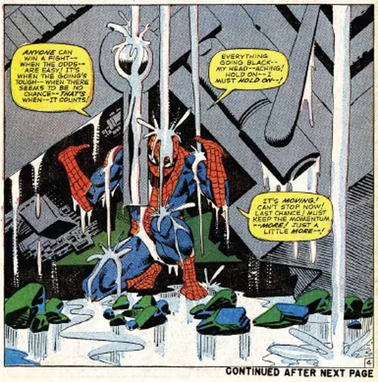 Spider-Man iconic moment from "If This Be My Destiny" arc
