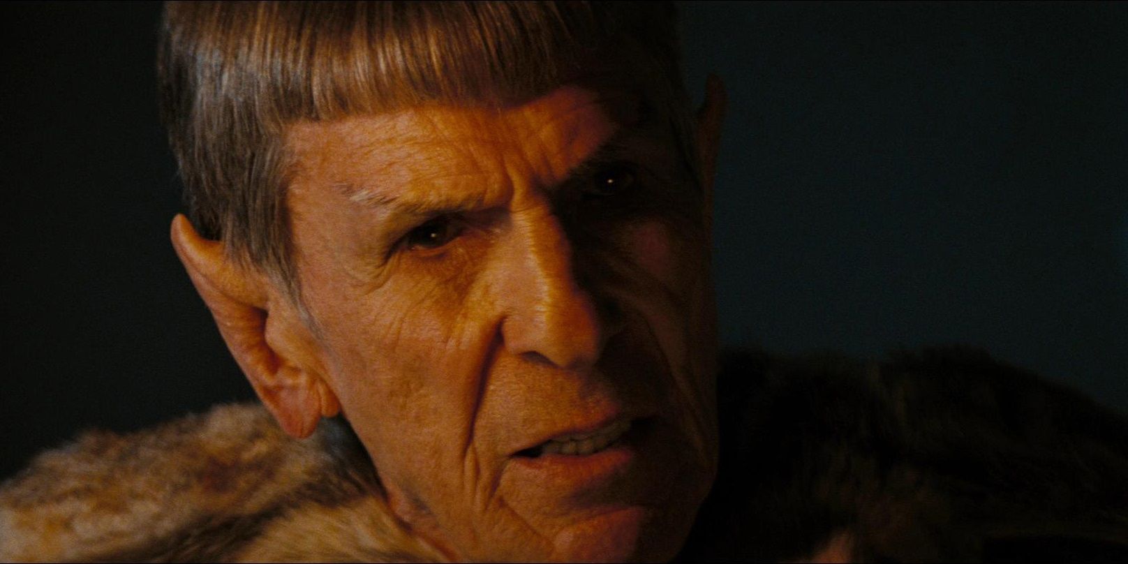 Star Trek (2009) Leonard Nimoy as Prime Ambassador Spock on Delta Vega.