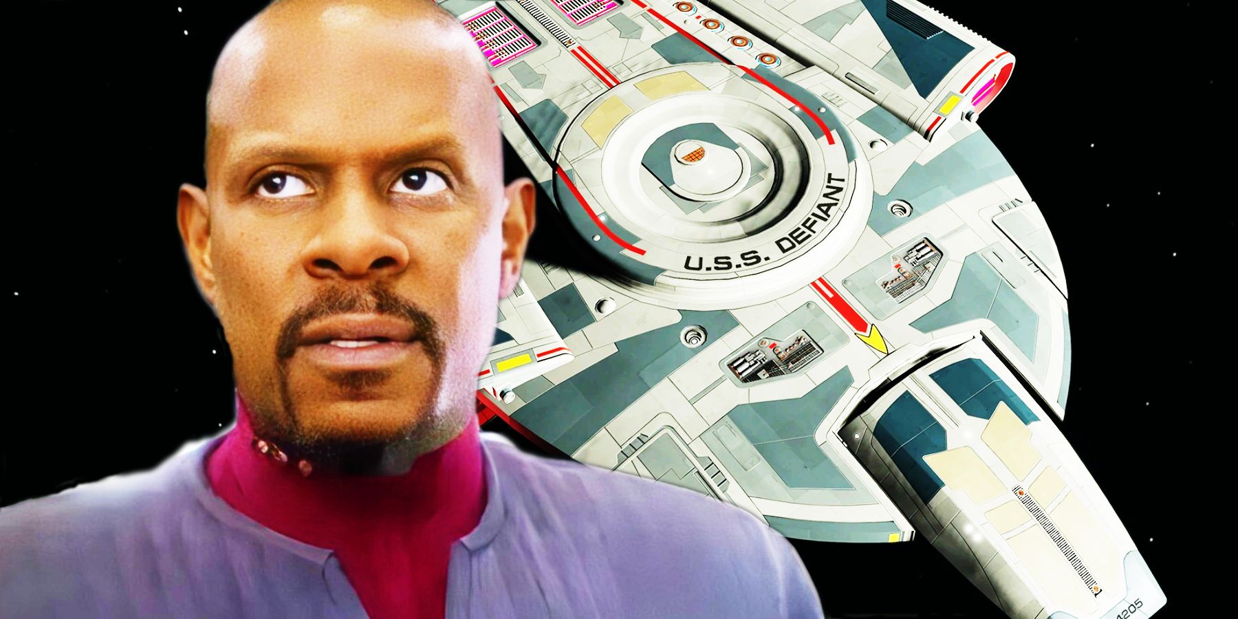 Captain Sisko and the USS Defiant