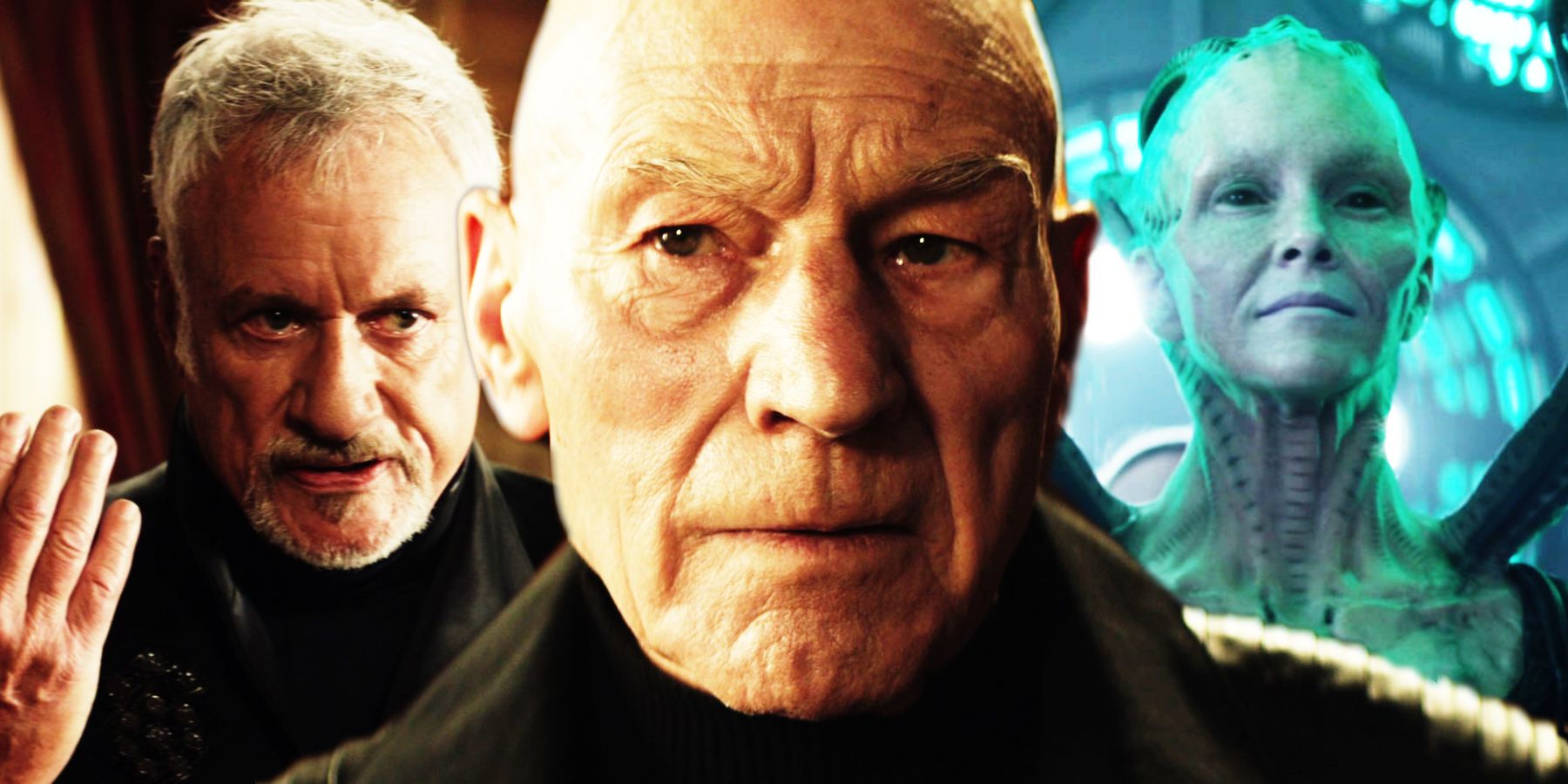 Q, Picard e a Rainha Borg em Star Trek: Picard temporada 2