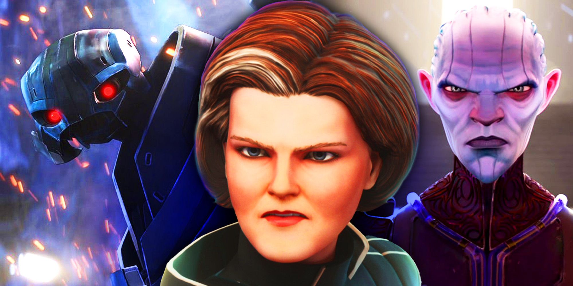 Drednok, Admiral Janeway, and the Diviner from Star Trek: Prodigy