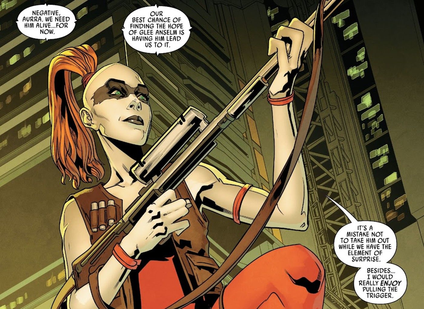 star wars aurra sing confirms she can kill mandalorians thanks to the gaps in their beskar armor