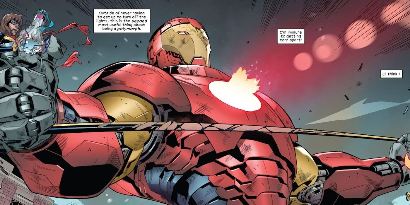 Stark Sentinel tries to tear Ms. Marvel
