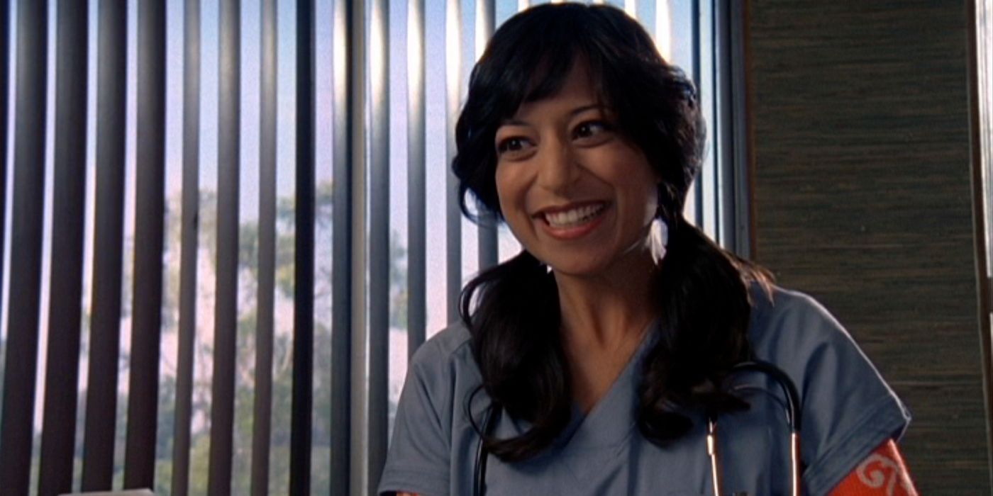 Sunny from Scrubs smiling